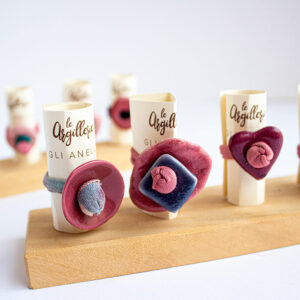 anelli in ceramica e stoffa